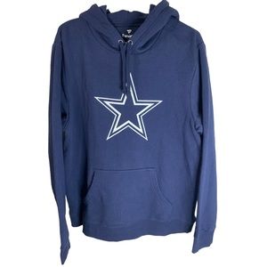 NWT Fanatics Cowboys Primary Logo Pullover Hoodie - Size Large - Staubach #12.
